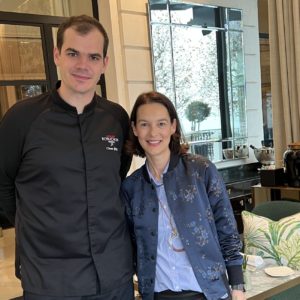 Chef Olivier Jean et Stéphanie Ravillon le jardinier restaurant geneve