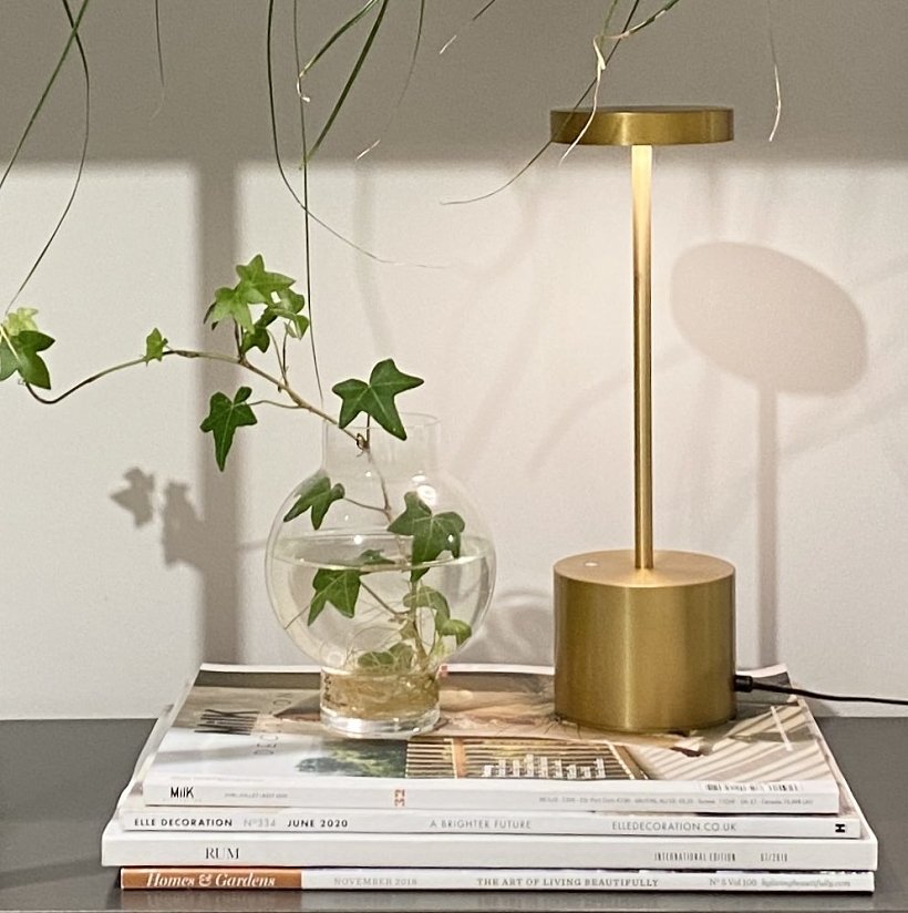 Lampe sans fil rechargeable Luxciole Bronze 26cm by Hisle